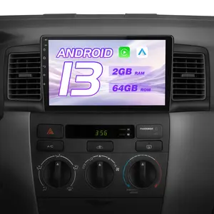 Car Stereo for Toyota Corolla EX130 EX120 2000-2004 touch screen has Android Auto Wireless Carplay, Bluetooth WIFI supports GPS Navigation