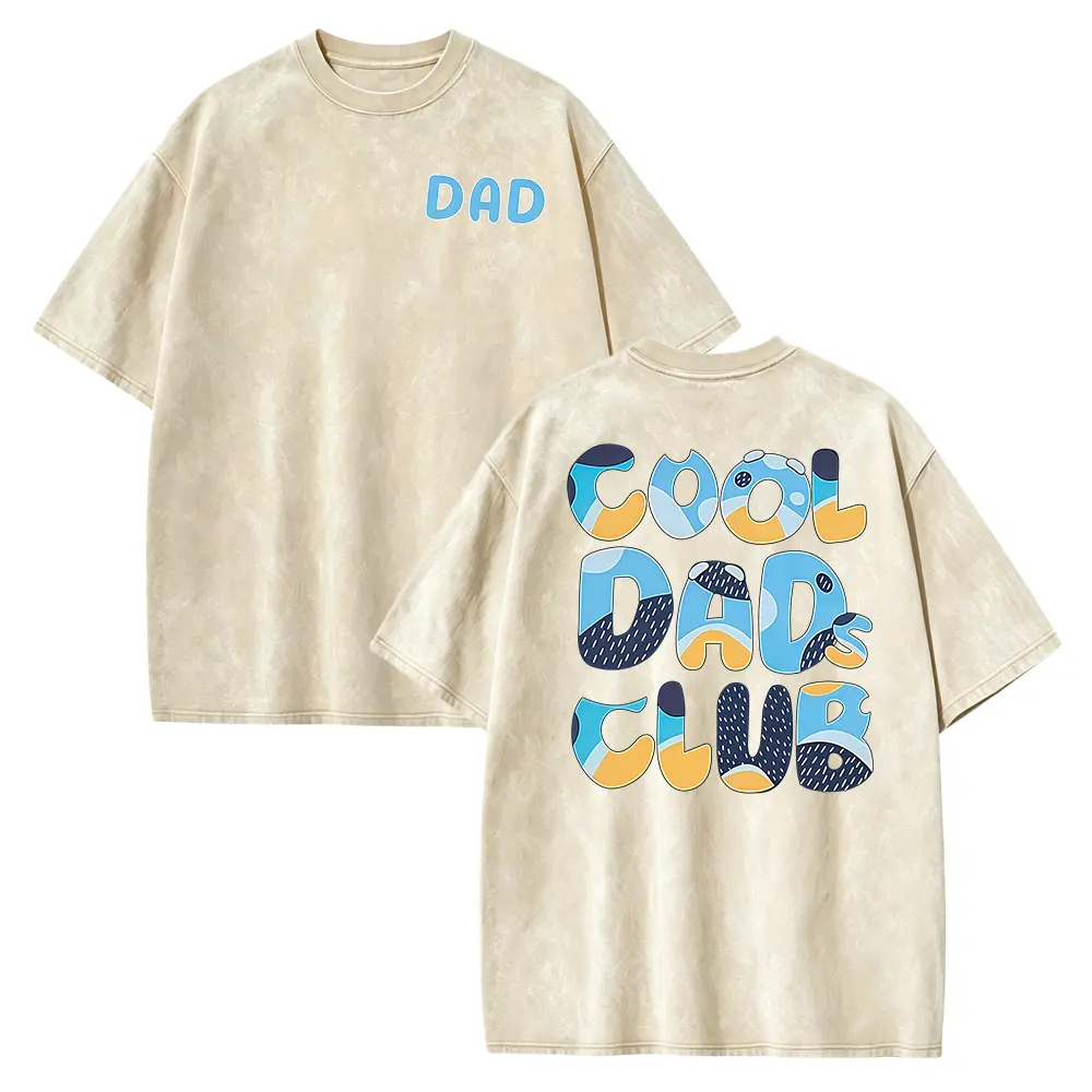 Dad Shirt Men Cool Dad Club T-Shirts Father's Day Tops Daddy Birthday Gift Tees Dads Life Clothes