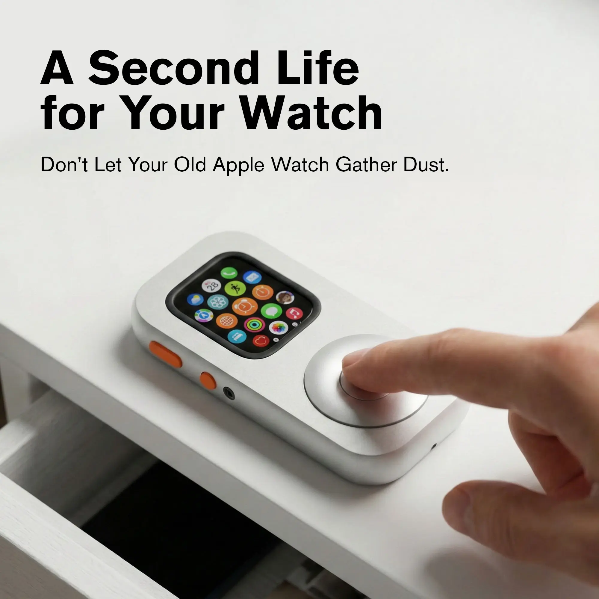 Techpod RePod Aluminum Alloy Protective Case for Watch Series The Classic iPod Reborn on Your Watch with Retro Scroll Wheel