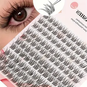 Natural Look False Eyelashes, 1 Box Wispy Faux Cluster Lashes, Volumized False Eyelashes for Women and Girls Eye Makeup Enhancement, Cosmetic, Makeup Eyelashes Extension