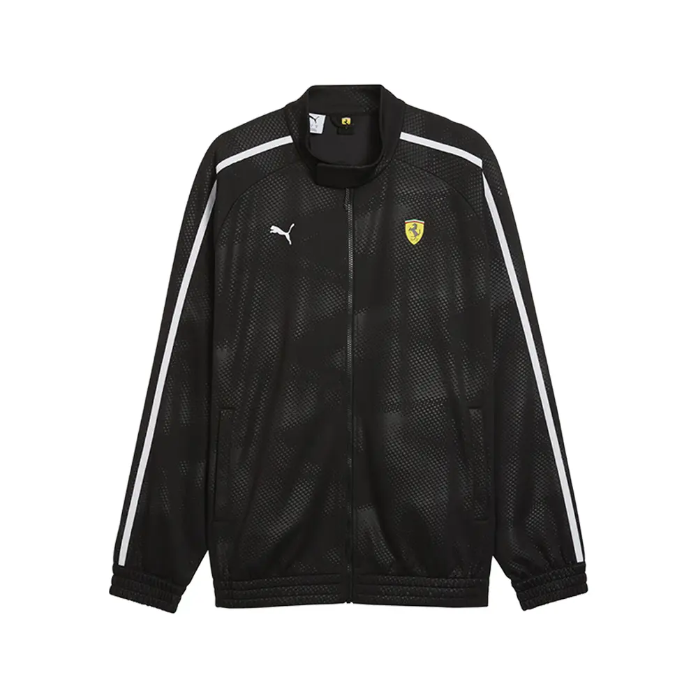 PUMA Mens Scuderia Ferrari T7 Oversized  Athletic Outerwear Casual - Black