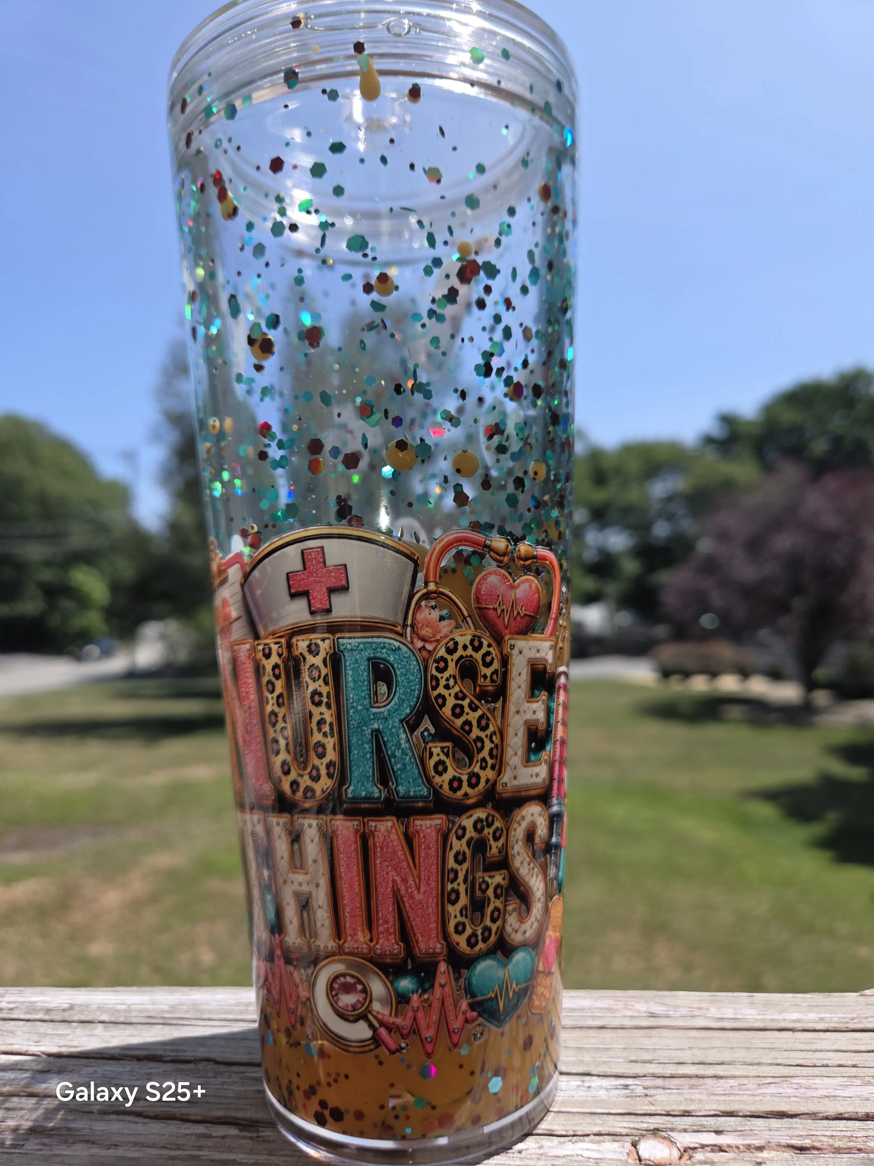 Custom 24oz Snow Globe Tumbler- Personalized Handmade Cup