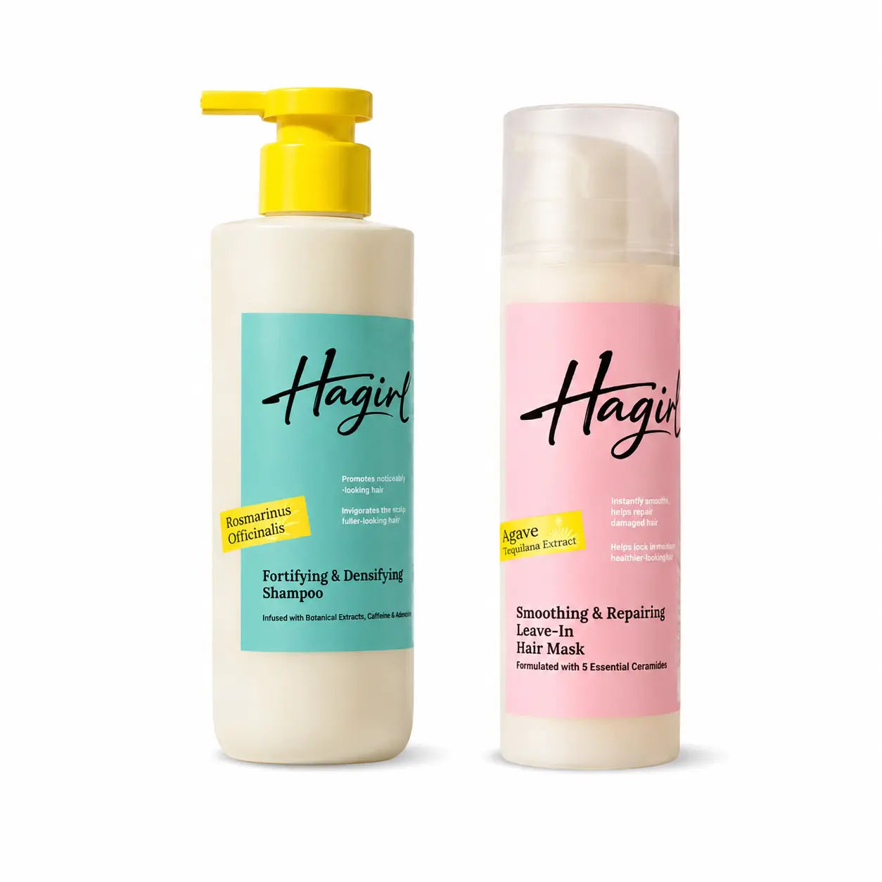 hagirl Anti-Frizz Hair Care Set with Shampoo & Leave-In Hair Mask