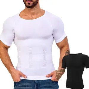 1/2/3/4 Pack Menswear Shapewear Body Shaper Compression Undershirts Lightweight Breathable Comfort Underwear Workout Tank Top Stretchy Vest Fitness Shirt Elastic Fabric Natural Plain Dress Formal Casual