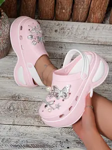 Women's new fashion casual comfortable open-toe clogs, trendy thick-soled height-increasing women's slippers, stylish, cute, simple, and casual, suitable for beach walks and seaside vacations, a must-have gift, Platform Clogs, Foot Clogs
