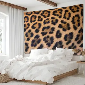 Leopard Print Tapestry, Cheetah Decor Wall Hanging, Luxury Animal Print Tapestries, Soft Wall Blanket, Wild Backdrop Decor for Bedroom, Dorm & Living Room,Modern Abstract Pattern for Kid Boy Men