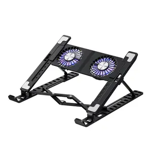 Dual Fan Laptop Cooler, Ultra-Thin Portable Design, 10-Speed Adjustable Rapid Cooling, Suitable for Gaming and Office Use, Laptop Cooling Stand, Laptop Fan Cooling Pad