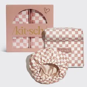 Love & Comfort 2pc Spa Set - Satin Lined Shower Cap & XL Quick Dry Hair Towel Wrap Love & Comfort 2pc Spa Set - Satin Lined Shower Cap & XL Quick Dry Hair Towel Wrap