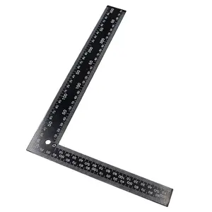 Metal L Square Ruler, 90  Right Angle Metric and Inches Ruler, Double Sided Ruler with Clear Scale, Stainless Steel Right Angle Measuring Tool for Machinist Engineers 20 x 30cm
