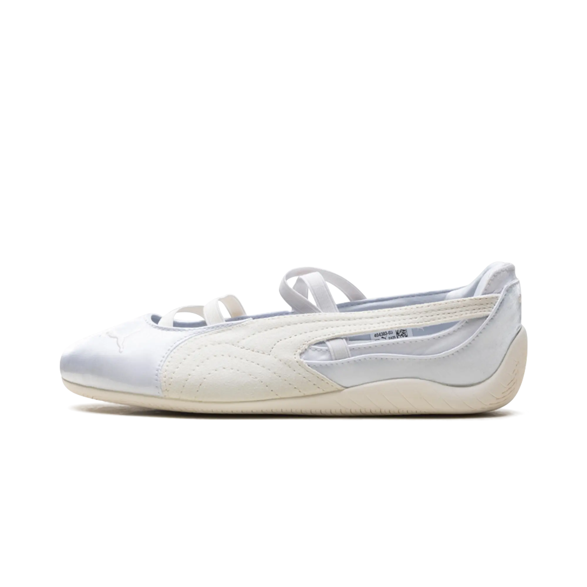 Speedcat Ballet WMNS "Silver Mist Warm White Satin" 404383 03