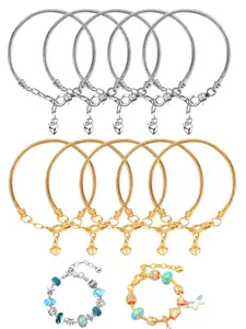 5pcs Chain Bracelet Making Set with Snake Chain and Heart Lobster Clasp, DIY Jewelry Accessories for Women, Adjustable Fashionable Link Stackable Bracelets Bracelet Sets