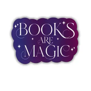 Books are Magic Sticker Holographic Bookish Sticker Book Lover Gift Waterproof Booktok Sticker Kindle Sticker book lover book lover Decor Decorative