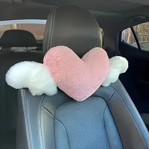 Car Heart-Shaped Wing Headrest – Universal Neck Support Pillow