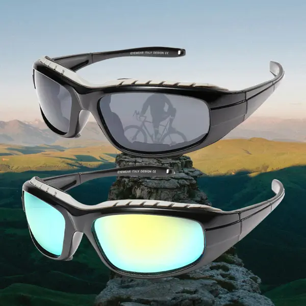Wind-Resistant Motorcycle Riding Sunglasses with UV400 Protection for Outdoor Sports, Cycling, Hiking, and Driving