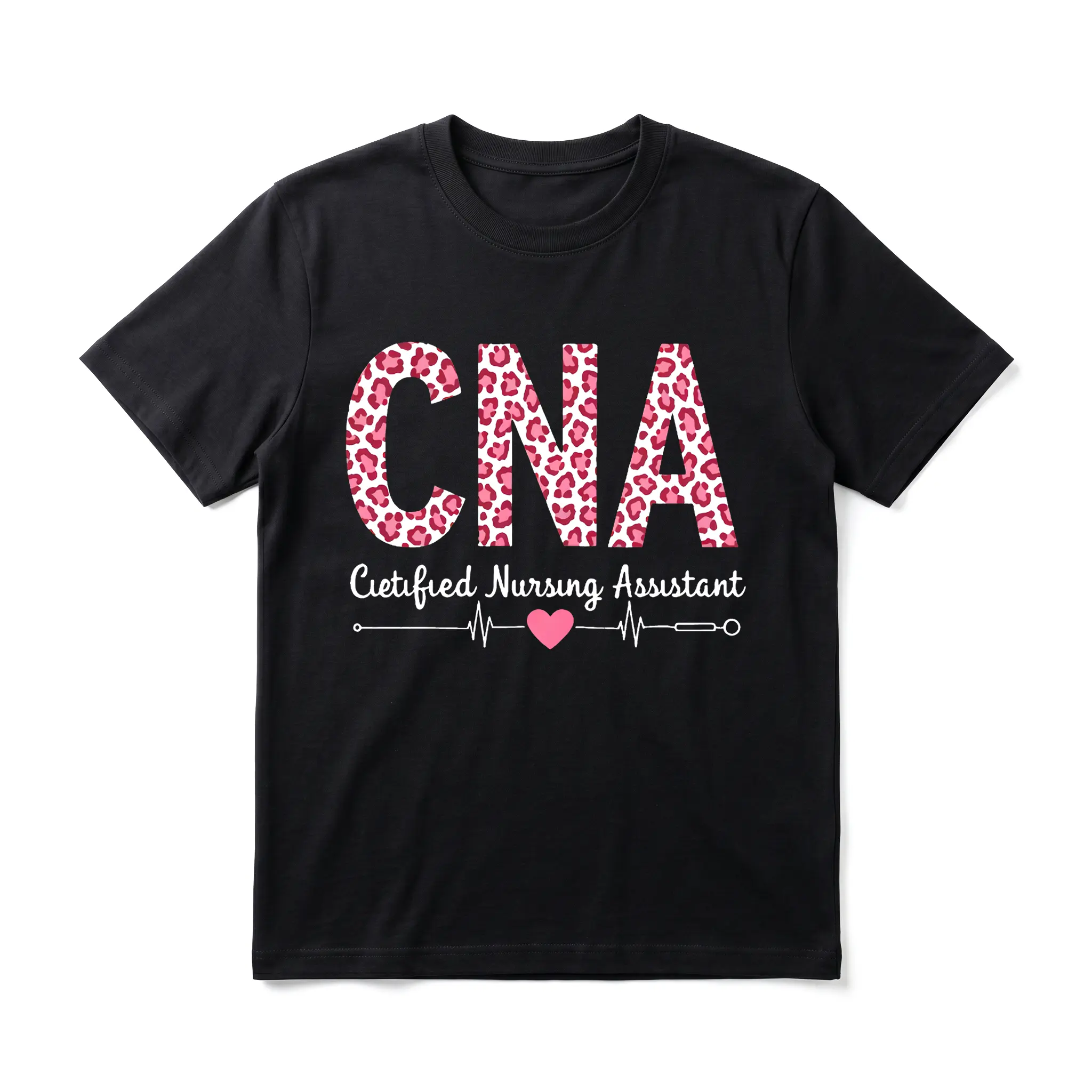CNA Nurse Appreciation Men's Graphic TShirt,  Short Sleeve Soft Top, Bold Typography Heartbeat Design, for Daily Wear, Work Shift, Casual Gift, Gift for Men, Women and Friends