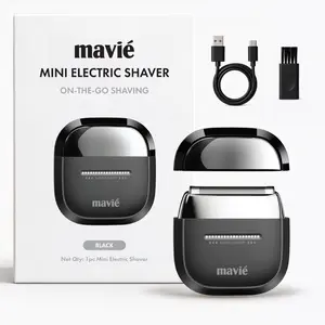 Mavié Mini Foil Electric Shaver for Men, Portable Travel Razor with Slide Touch Control, 7500 RPM Motor, Magnetic Snap Cap, USB-C Fast Charging, IPX7 Waterproof Pocket Shaver