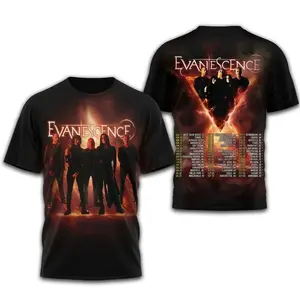 Evanescence All Over Print Shirt 3D Graphic Bring Me To Life Merch Regular Fit HY4345
