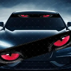 Unique Cat Eye Car Windshield Sticker, Decorative Vinyl Decal, Scratch Cover Waterproof UV Protection, Suitable for All Cars
