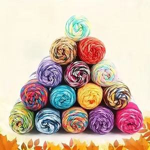 4pcs Soft Milk Yarn Bundle – Gradient Color Spools for Knitting & Crochet, Perfect for DIY Dolls, Scarves, and Shoes – Cream/White/Cream/Red/Black, Knitting Accessories and Supplies