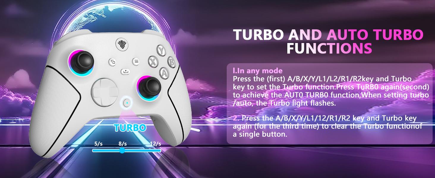 YUYIU Hall Xbox Wireless Controller for Xbox Series X|S, Xbox One, PC & Steam - Anti-Stick Drift Joystick, Dual-Mode Triggers, 6-Axis Gyro, 1000Hz Polling, Turbo & 3.5mm Jack