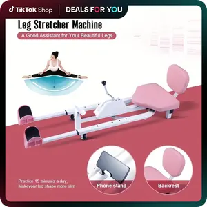 Leg Stretcher Machine 6-Level Adjustable Flexibility Trainer for Ballet Dance Home Gym with PU Cushion 0-180° Range Arm Twister Grip Strengthener