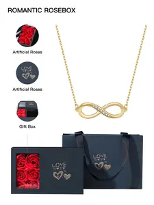 Infinity Pendant Necklace with Rhinestones, Elegant Fashion Jewelry for Women, Perfect Gift for Family and Friends, Fashionable Jewelry, Fashionable Jewelry Accessories, Jewelry Gifts