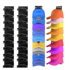 2PCS Durable Stackable Baseball Cap Storage Box - Hat Organizer, Dustproof Space-Saving Holder for Home & Bedroom, Holds Up to 20 Hats #SummerSale #MemorialDay