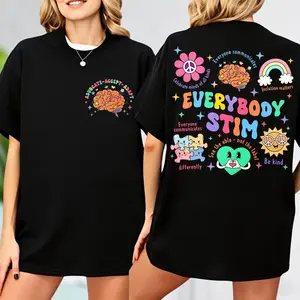 Everybody Stim Speech Therapy T-shirt Behavior Analyst Aba Rbt Autism T-shirt Inclusion Matter Behavior Therapy Neurodiversity Sped Teacher
