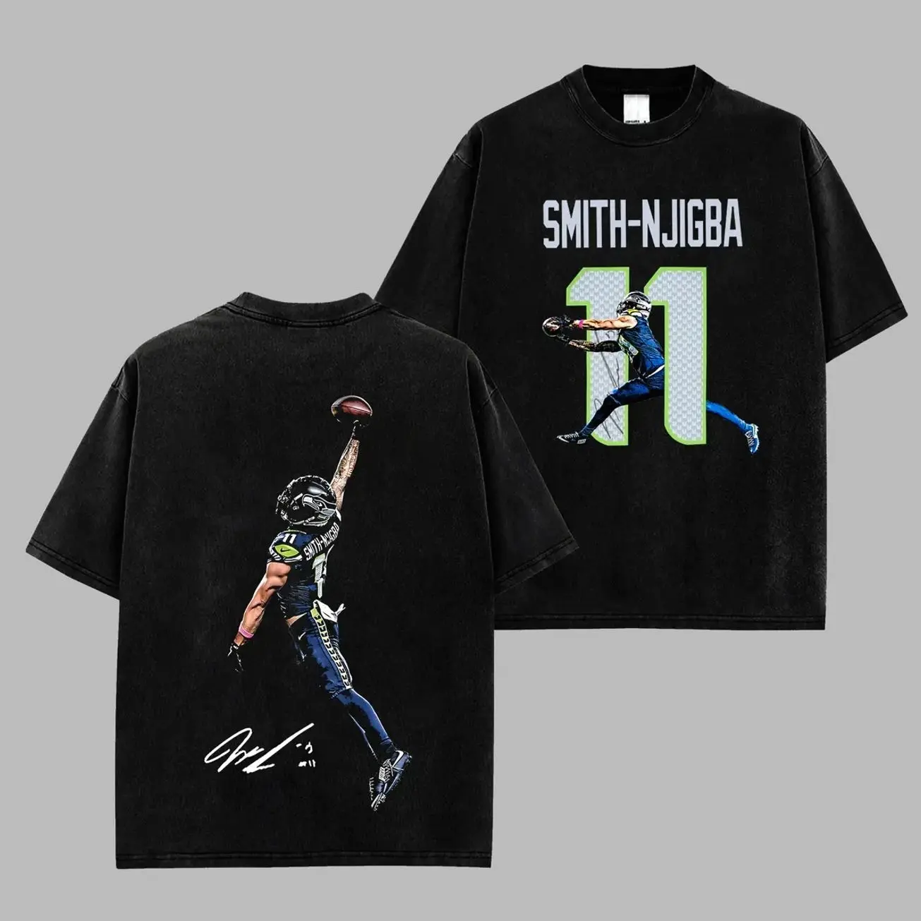 [RedZoneStyle]  Jaxon Smith‑Njigba (JSN) Dunks For The 12s Retro Unisex 100% Heavyweight Cotton T-Shirt – JSN Fans Shirt, Seahawks Graphic Football Shirt, Game Day Outfits, Gift For Football Fans EL4