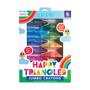 Happy Triangles Jumbo Crayons - Set of 12