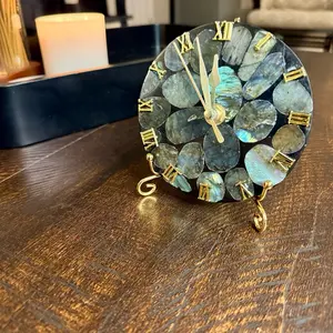 Labradorite Clock w/Stand