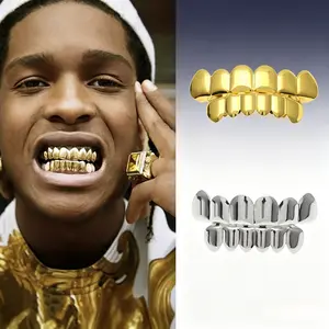 Men'S Hip-Hop Braces, Upper And Lower Braces, Rapper Punk Jewelry Halloween Party Role-Playing