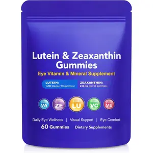 Lutein Gummies with Zeaxanthin, Eye Health Supplement with 40mg Lutein & 8mg Zeaxanthin, Enriched with Vitamins A C E, Daily Vision Support Chewable Gummies, Berry Flavor, 60 Count