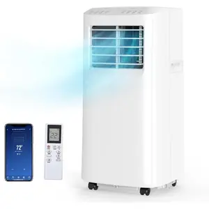 【MothersDayGift】Ubesgoo WiFi Enabled Smart 8000/9000/10000 BTU Portable Air Conditioner with Remote & APP Control, 3-in-1 Cooler, Dehumidifier & Fan, Powerful Room Mobile AC Unit with Rolling Wheels & Easy Installation Kit