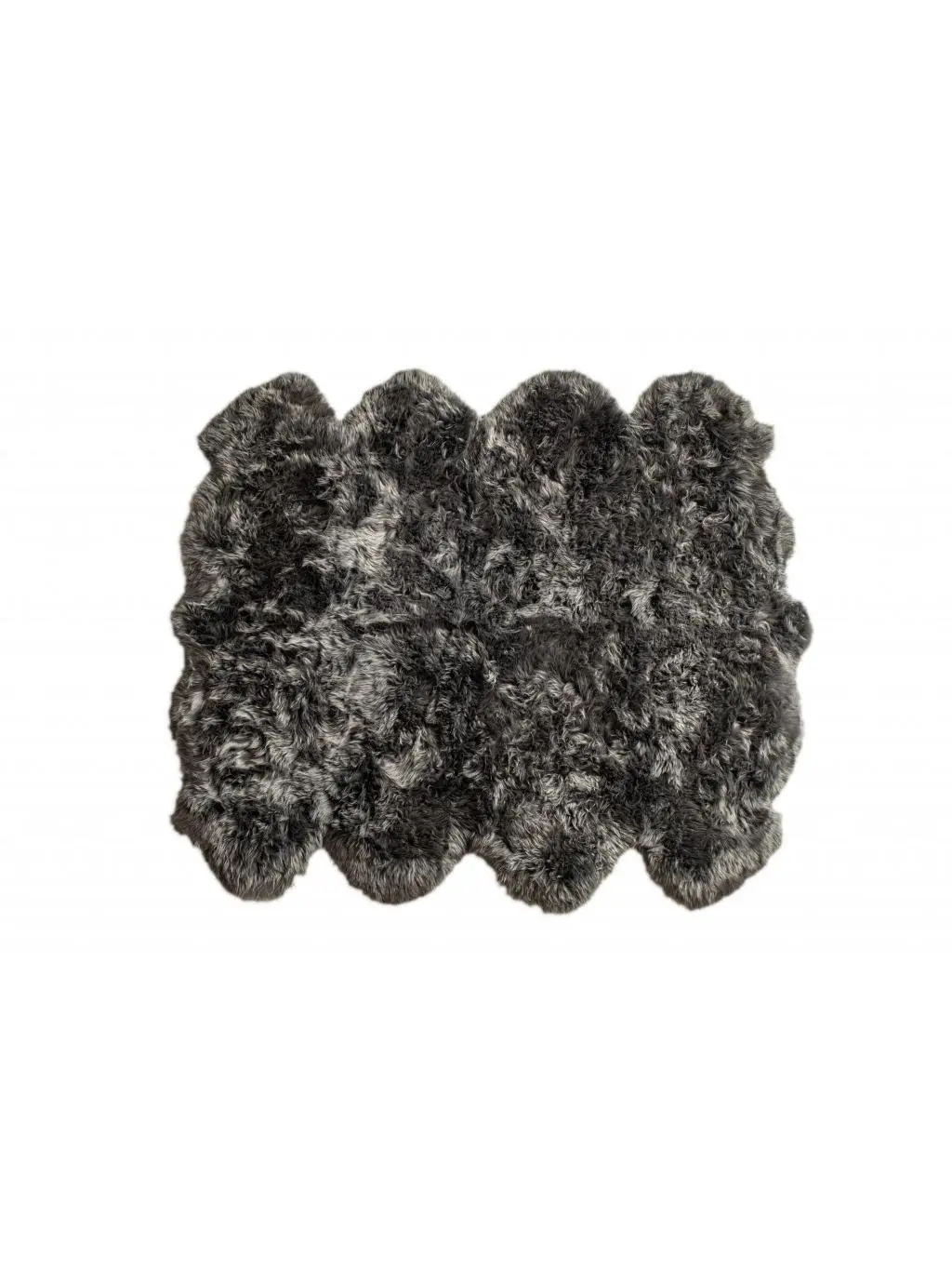 HomeRoots 476627 6x6 ft. Grey Wool Sheepskin Handmade Area Rug, Artisanal Area Rugs, Handmade Area Rugs