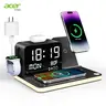 Acer 7-in-1 Wireless Charging Station - Fast Charger, LED Night Light, Bluetooth Time Sync Clock, Temperature Display, USB-A, Type C Ports, Magnetic MagSafe for Smartphone, Mobile, Cellphone, iPhone, Android, Smart Watch, Wireless Earbuds, Devices, Gift,t