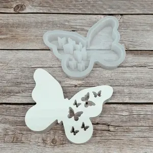 1pc Candy Lace Butterfly Shaped Cake Decoration Silicone Mold Fondant Chocolate Making Tool, Bakeware
