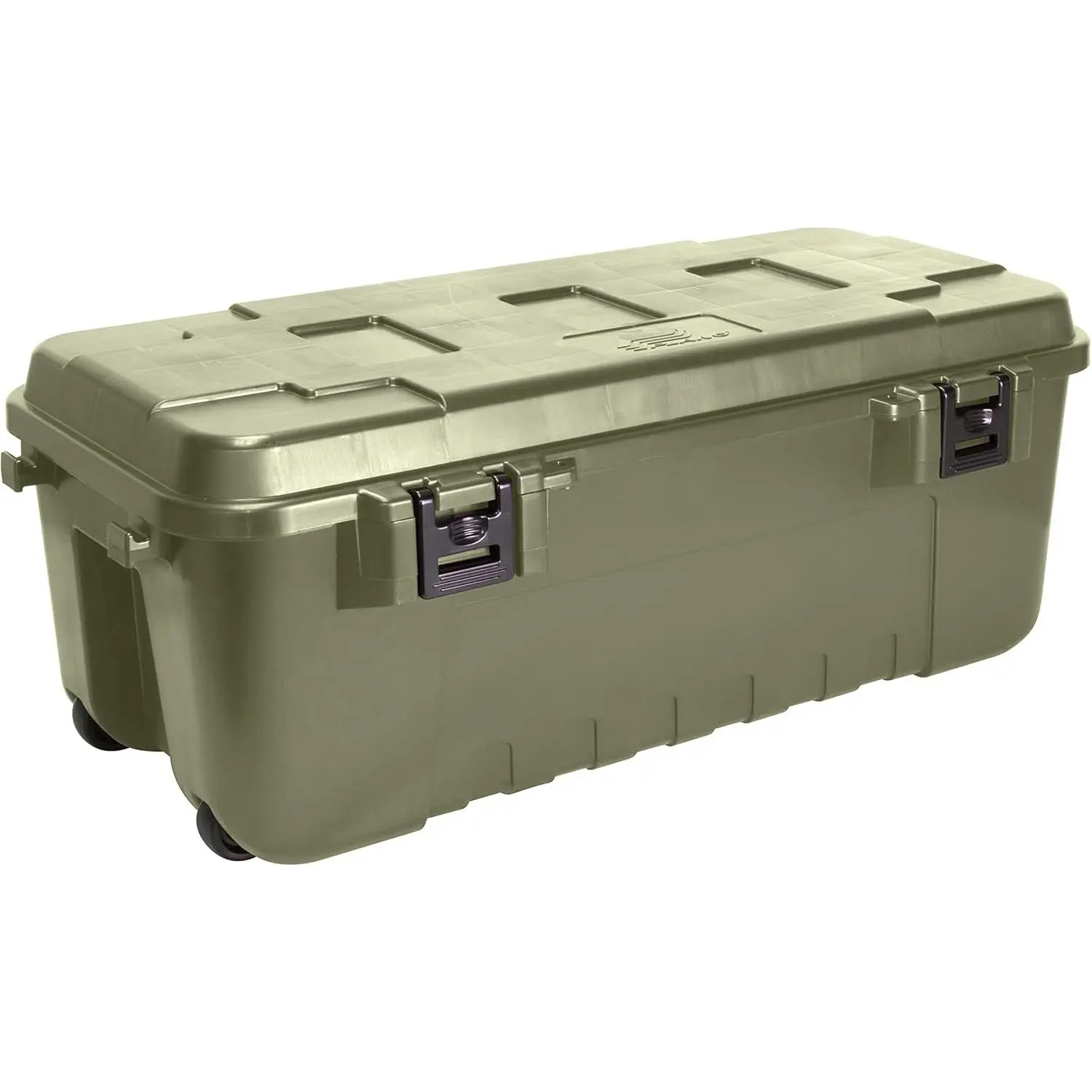 Wheeled Storage Box, Green, 108-Quart Capacity, Lockable Storage Box, Wheeled Airline-Approved Sports Case, Hunting Gear and Ammunition Box, Heavy-Duty Container for Camping