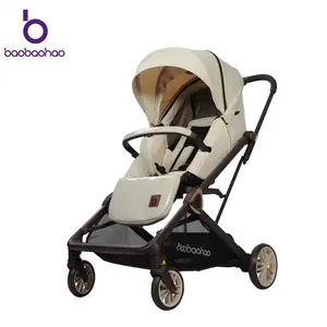 [tiktokshopmemorialday] Baobaohao CK2 Convenient Multi-Functional Baby Stroller, Reversible High-View Design with 360° Rotating Seat, One-Hand One-Touch Fold Travel Stroller for Family Outings