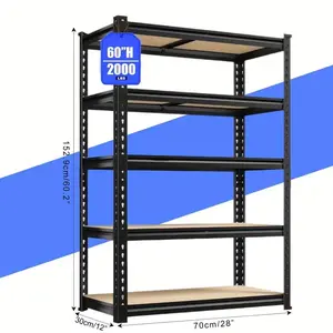 72"/60"H Garage Shelving Storage Shelves，2000LBS Capacity Heavy Duty Adjustable Storage Shelve For Closet