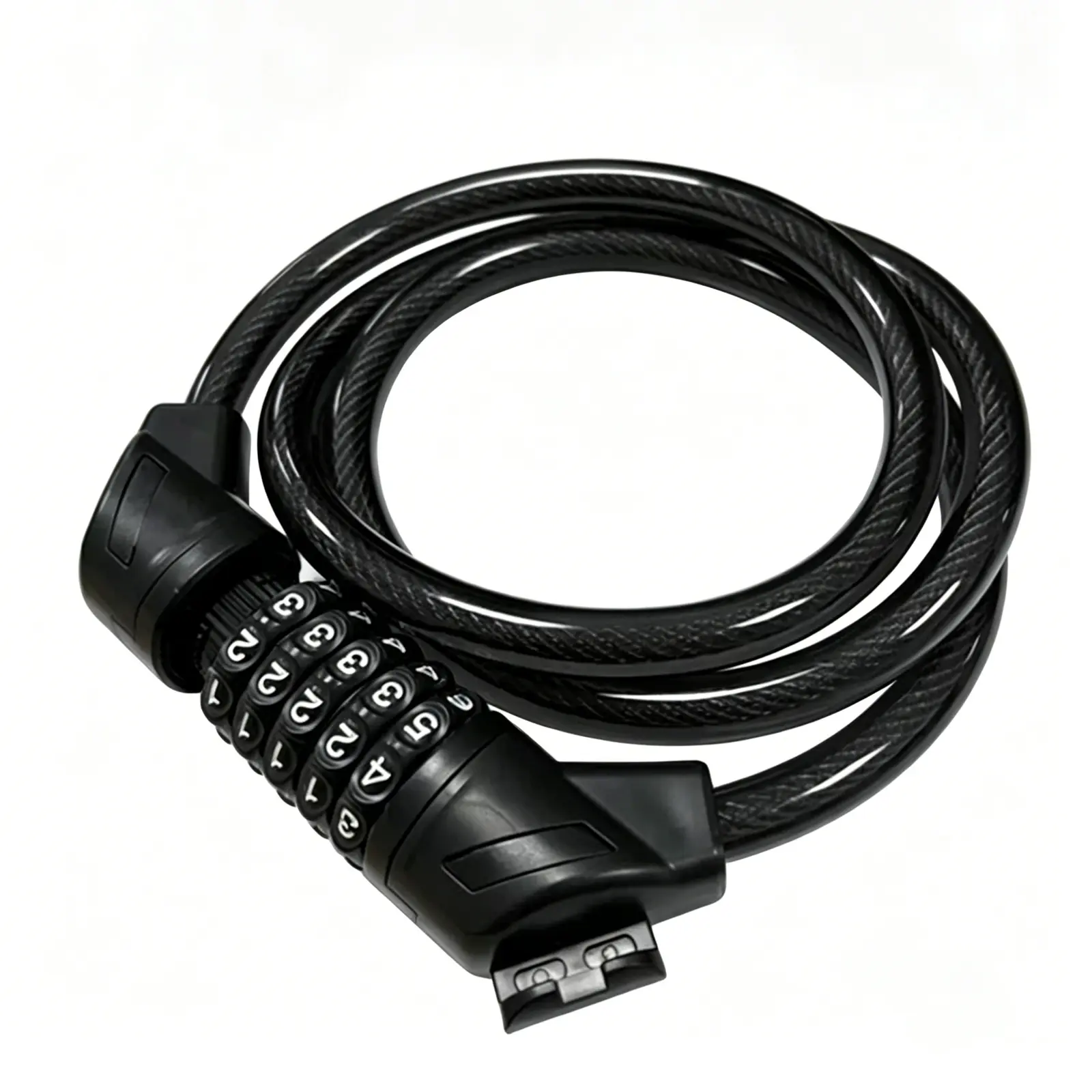 Bike Lock Combination Bike Cable Lock - 5 Digit, Bike Locks Heavy Duty Anti Theft, 3.9ft Coiled Security Resettable Bicycle Lock, Bike Accessories for Electric Bike, Motorcycle, Electric Scooter Lock