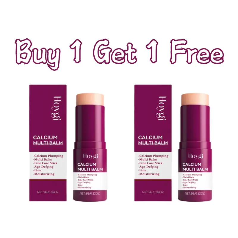 HOYGI Women's 2PCS Calcium Multi Balm Wrinkle Stick - Intensive Anti-Aging, Hydrating, Skin Firming, Fine Line Smoothing, Pore Corrector, Lightweight Oil Crepe Core Skincare for Face, Neck, Eyes, All Skin Types