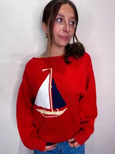 Set Sail Sweater - Red
