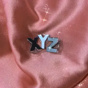 Classic Letter Shoe Charms Gibbitz - Silver Finish for Personalization, Each Letter with Solid Design for Footwear Comfort