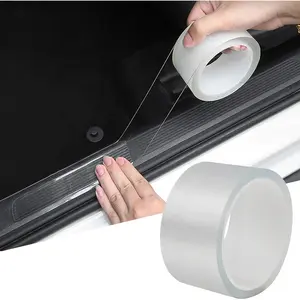 Universal Car Door Edge Guard, In x Ft Door Sill Protector, Automotive AntiCollision Strip for Car Door Edge/Front and Rear Bumper/Door Sill Protector, Transparent
