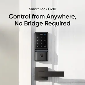 eufy Security Smart Lock C210, 5-in-1 Keyless Entry Door Lock, Built-in WiFi Deadbolt, Smart Door Lock, No Bridge Required, Easy Installation, Touchscreen Keypad, App Remote Control, BHMA Certified｜Spingtok