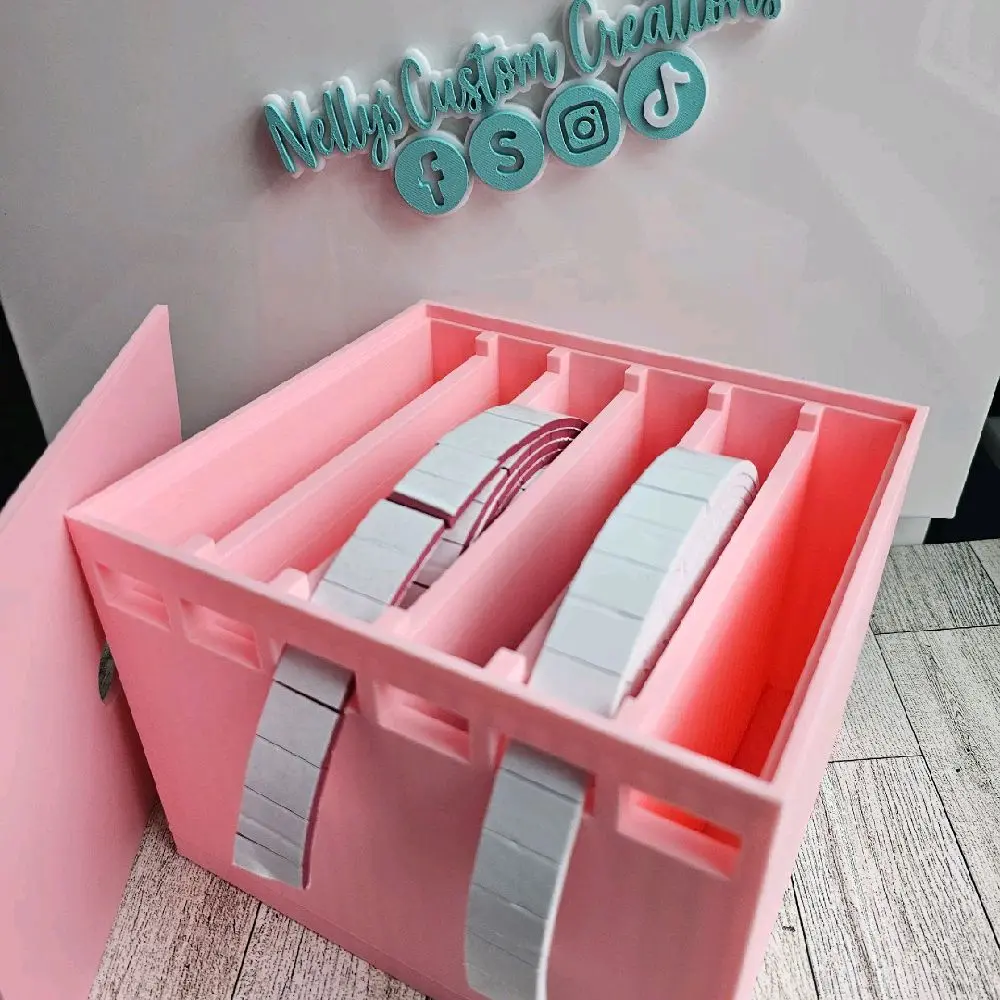 3D Printed Compact Foam Tape Dispenser Box - Double-Sided Management Tool, Craft Desk Accessory for Crafting Space, Hardware Organizer