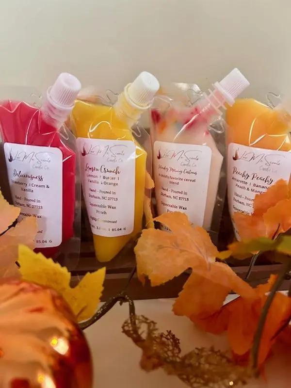 Dessert Scented Squeezable Wax Pouches - 3.0 oz - Non-Toxic and Smokeless - Candle, Aroma, Fragrance Freshener Coconut Oil- great for home decor melt addict Highly