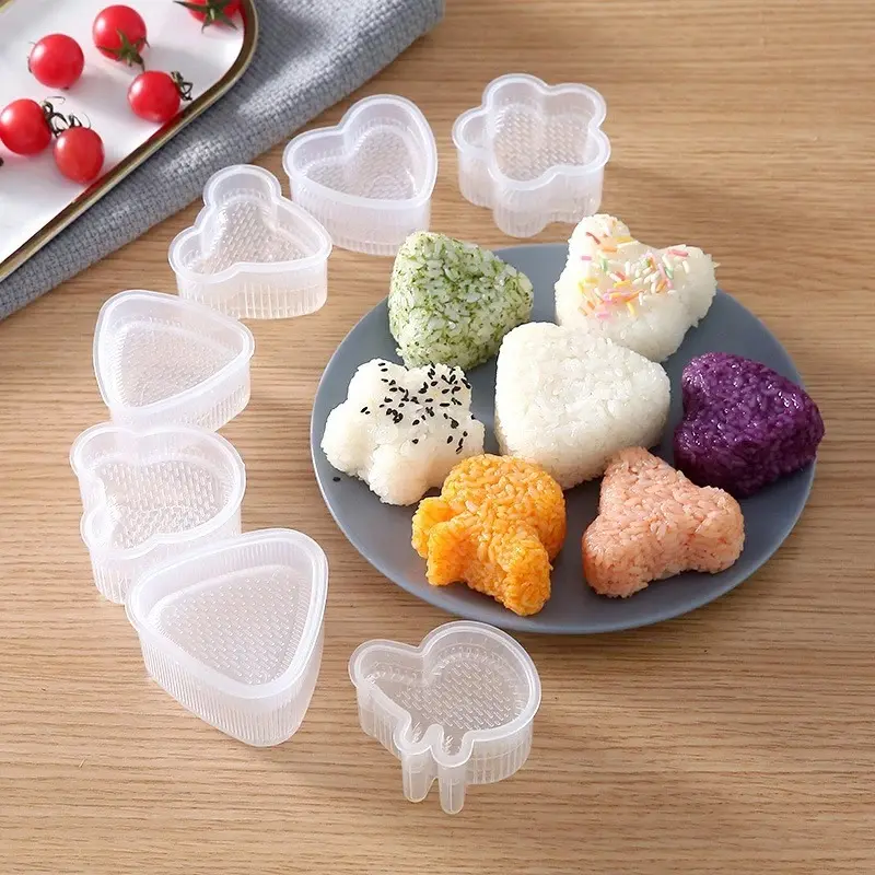 2pcs/set Mold DIY Sushi Mold Onigiri Rice Ball Food Press Triangular Sushi Maker Sushi Kit Japanese Bento Sushi Accessories nori
