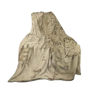 Ultra-Soft Middle Earth Map Blanket, Map Detail, Lightweight Bed Throw, Durable Home Decor, Comfortable Accessory, Perfect for Cozy Nights